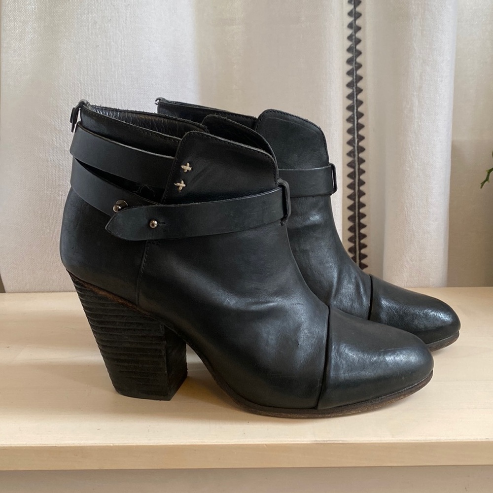 Rag & Bone Harrow Ankle Booties Black Size 40